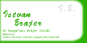 istvan brajer business card