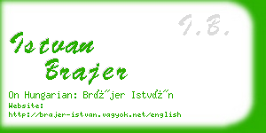 istvan brajer business card